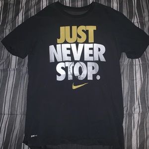 Black, Nike, Just Never Stop, Dri-Fit T-Shirt, Medium
